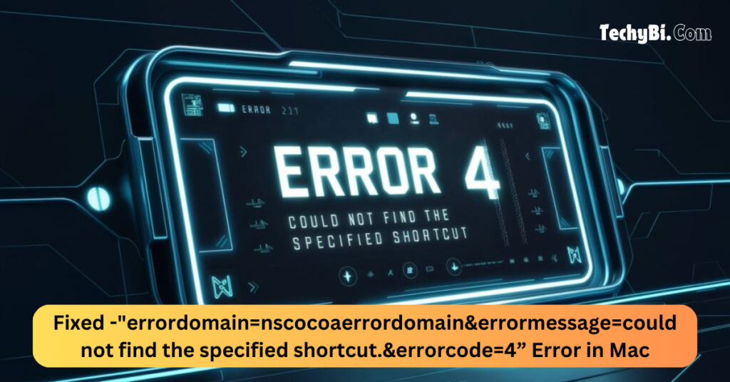 errordomain=nscocoaerrordomain&errormessage=could not find the specified shortcut.&errorcode=4