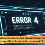errordomain=nscocoaerrordomain&errormessage=could not find the specified shortcut.&errorcode=4
